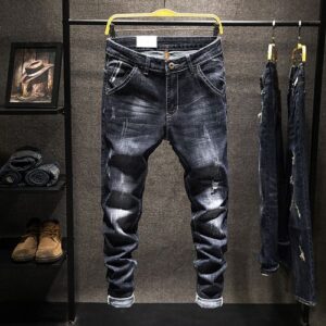 black tiger stripes jeans